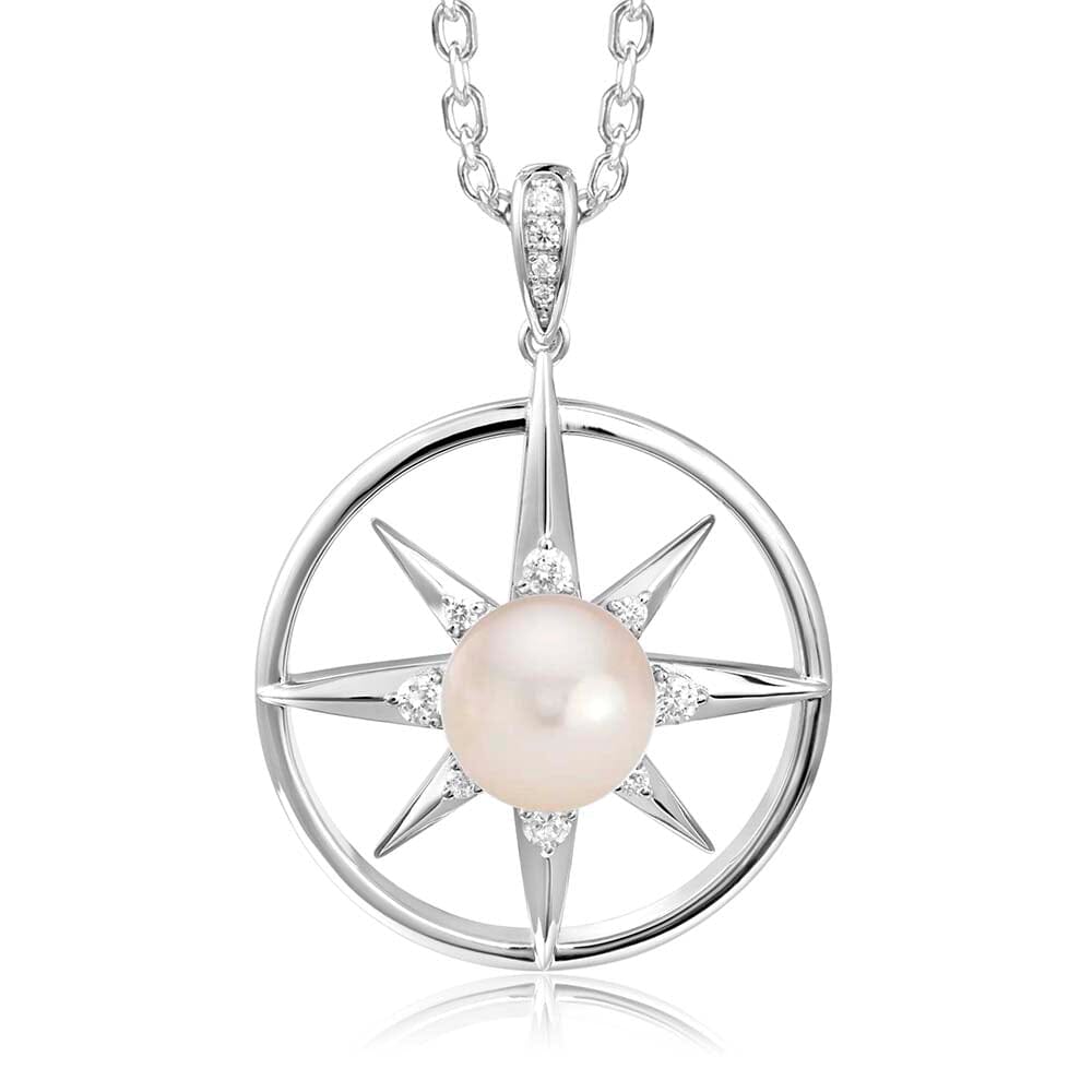 Pearl Compass Pendant Pendant Island by Koa Nani Freshwater Pearl 