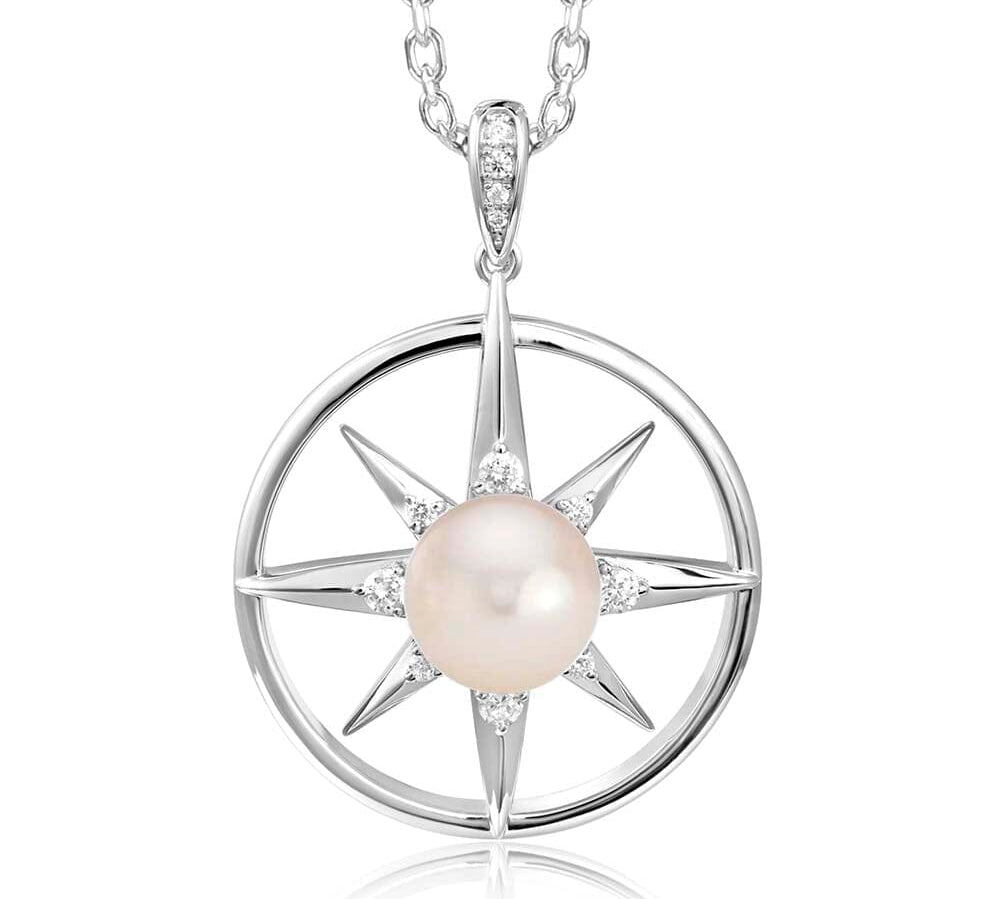 Pearl Compass Pendant Pendant Island by Koa Nani Freshwater Pearl 