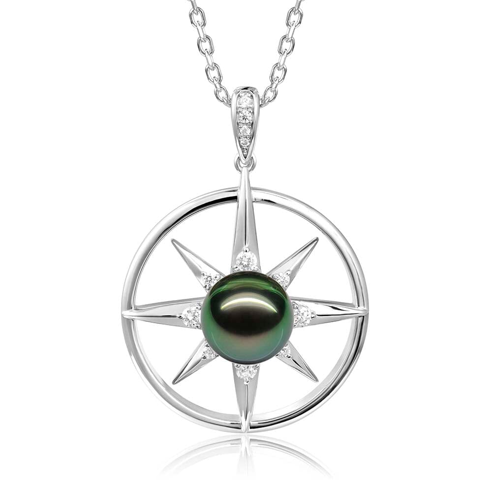 Pearl Compass Pendant Pendant Island by Koa Nani Tahitian Pearl 