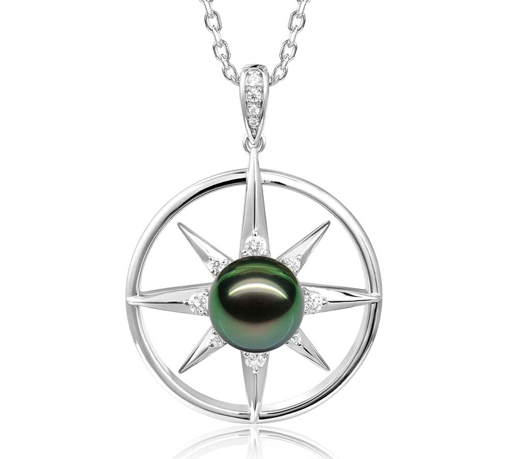 Pearl Compass Pendant Pendant Island by Koa Nani Tahitian Pearl 