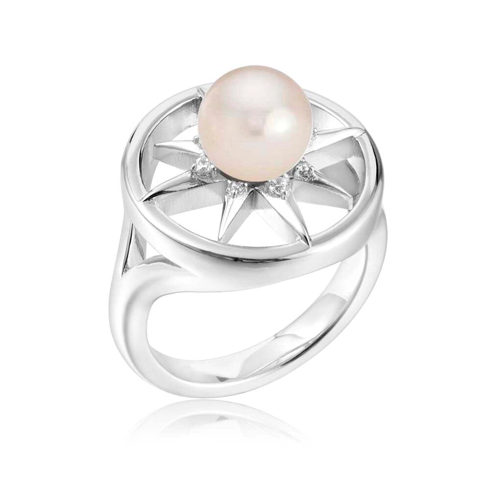 Pearl Compass Ring Ring Island by Koa Nani Freshwater Pearl 