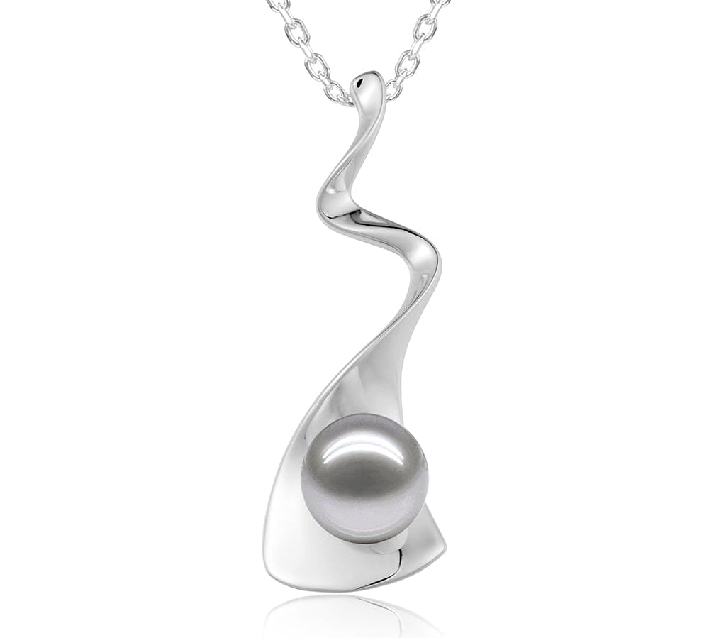 Pearl Lava Flow Pendant Pendant Island by Koa Nani Akoya Pearl 