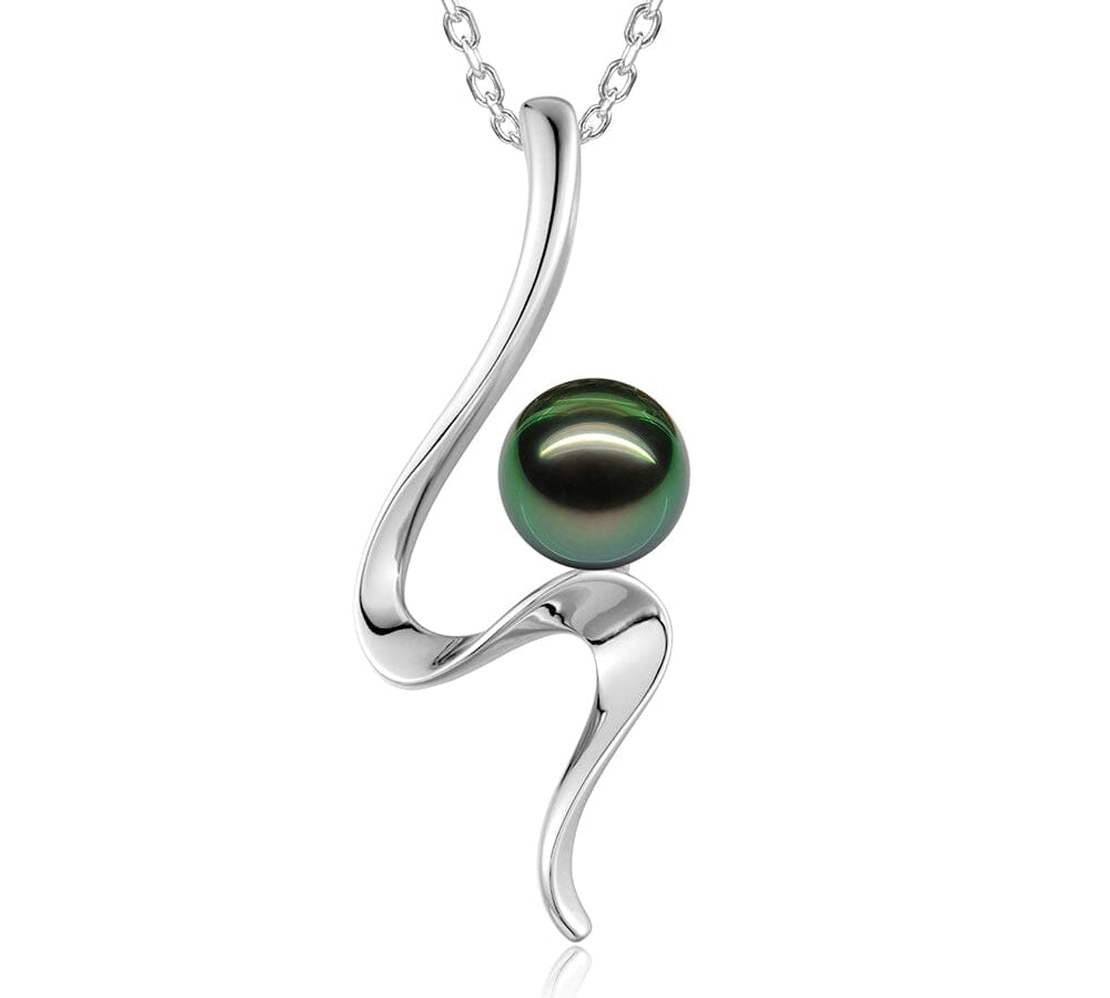 Pearl Northern Lights Pendant Pendant Island by Koa Nani Black Freshwater Pearl 