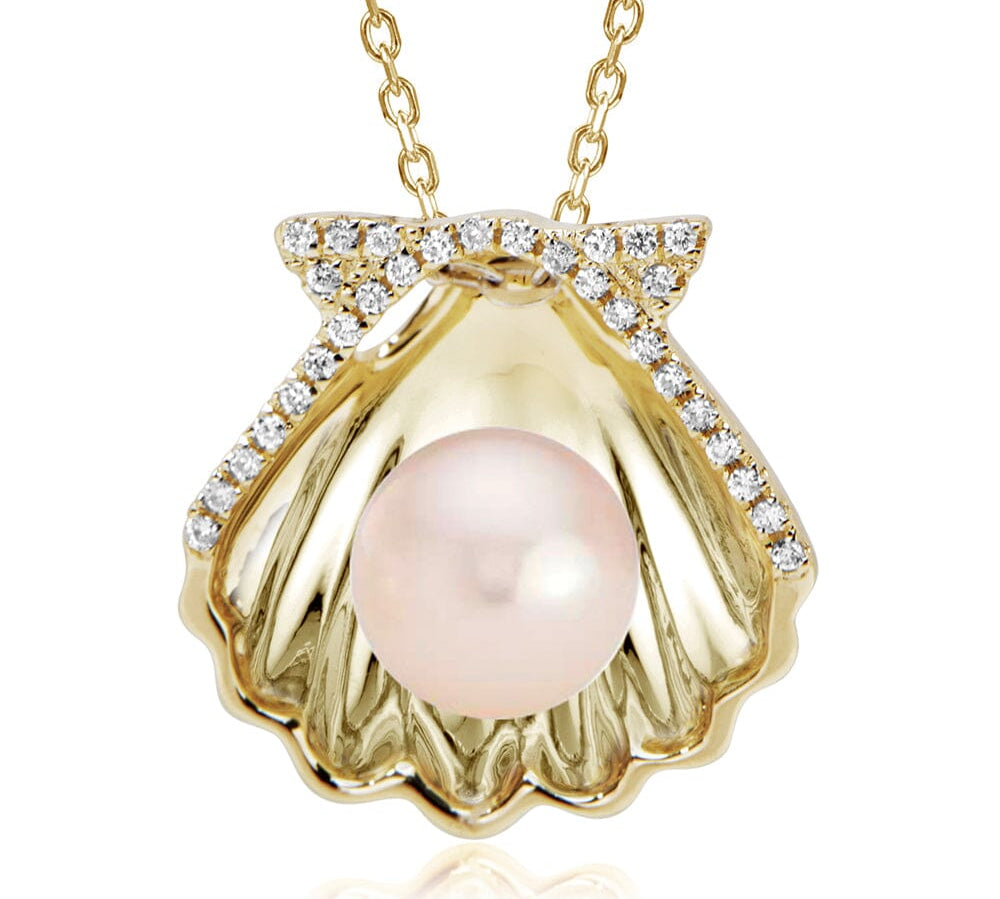 Pearl Oyster Shell Pendant Pendant Island by Koa Nani Pink Freshwater Pearl 