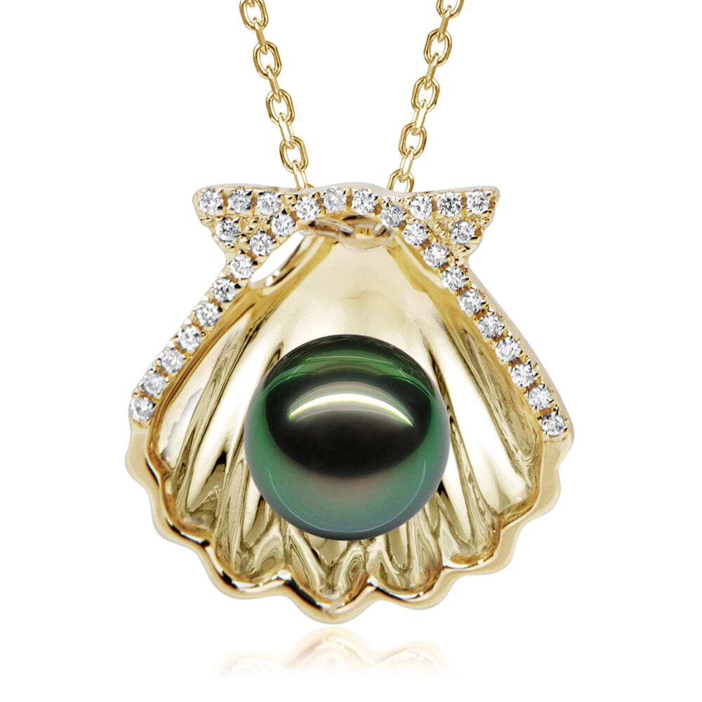 Pearl Oyster Shell Pendant Pendant Island by Koa Nani Tahitian Pearl 