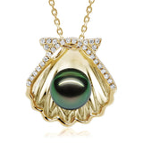 Pearl Oyster Shell Pendant Pendant Island by Koa Nani Tahitian Pearl 