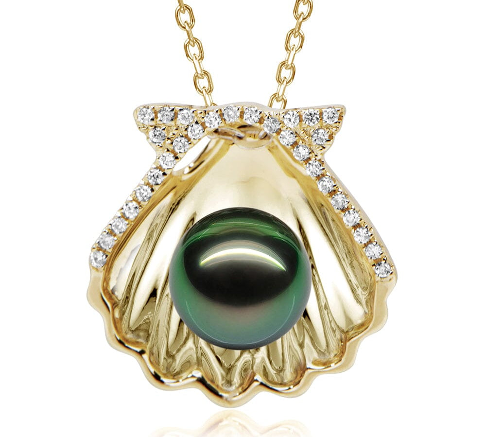 Pearl Oyster Shell Pendant Pendant Island by Koa Nani Tahitian Pearl 