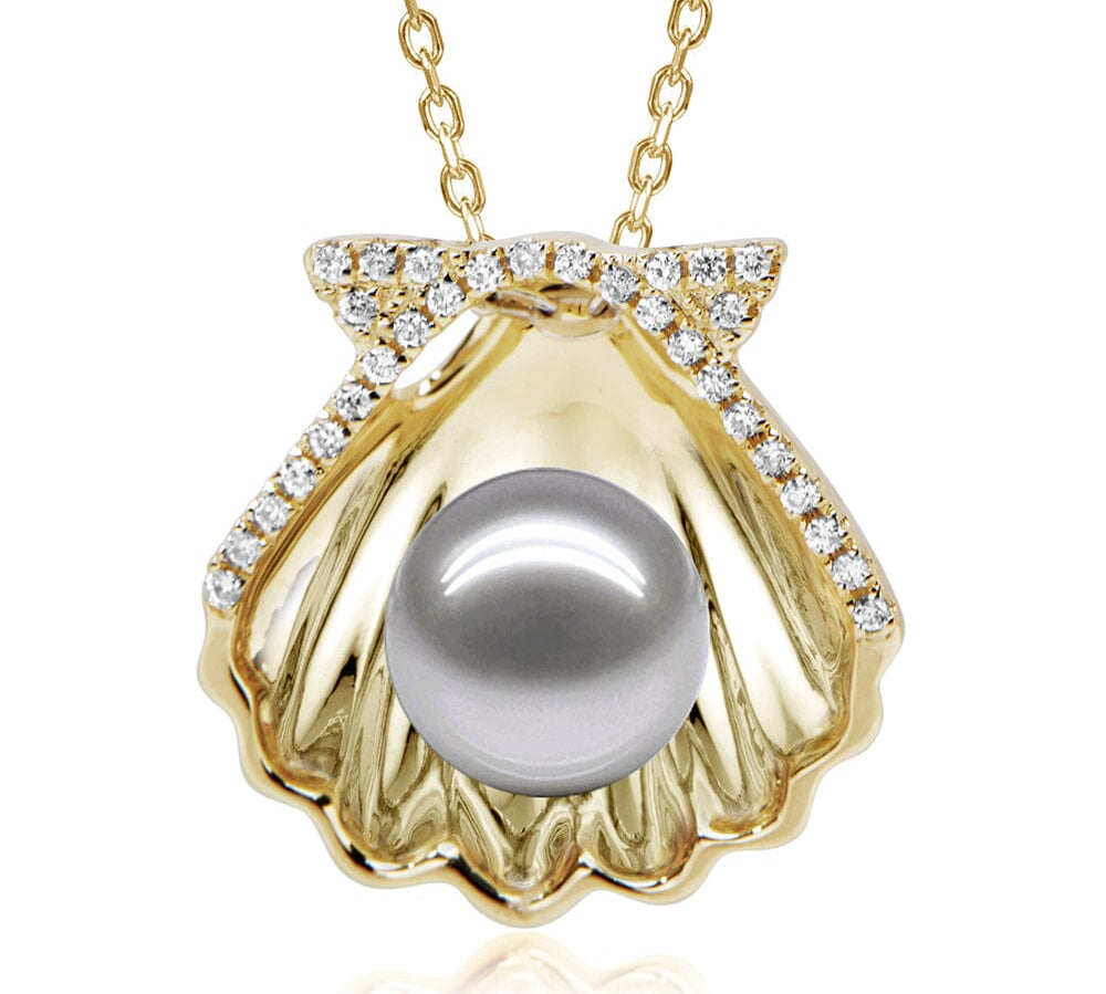 Pearl Oyster Shell Pendant Pendant Island by Koa Nani Akoya Pearl 