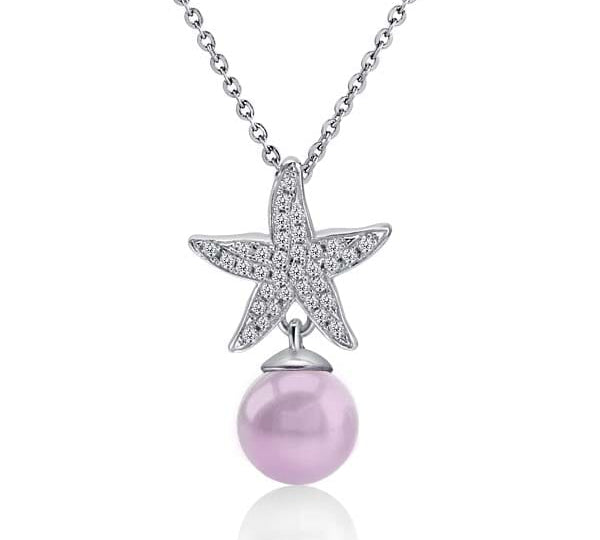Pearl Pavé Sea Star Pendant Pendant Island by Koa Nani Purple Pearl 
