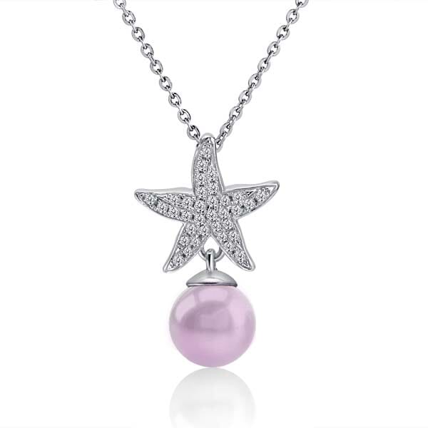 Pearl Pavé Sea Star Pendant Pendant Island by Koa Nani Purple Pearl 