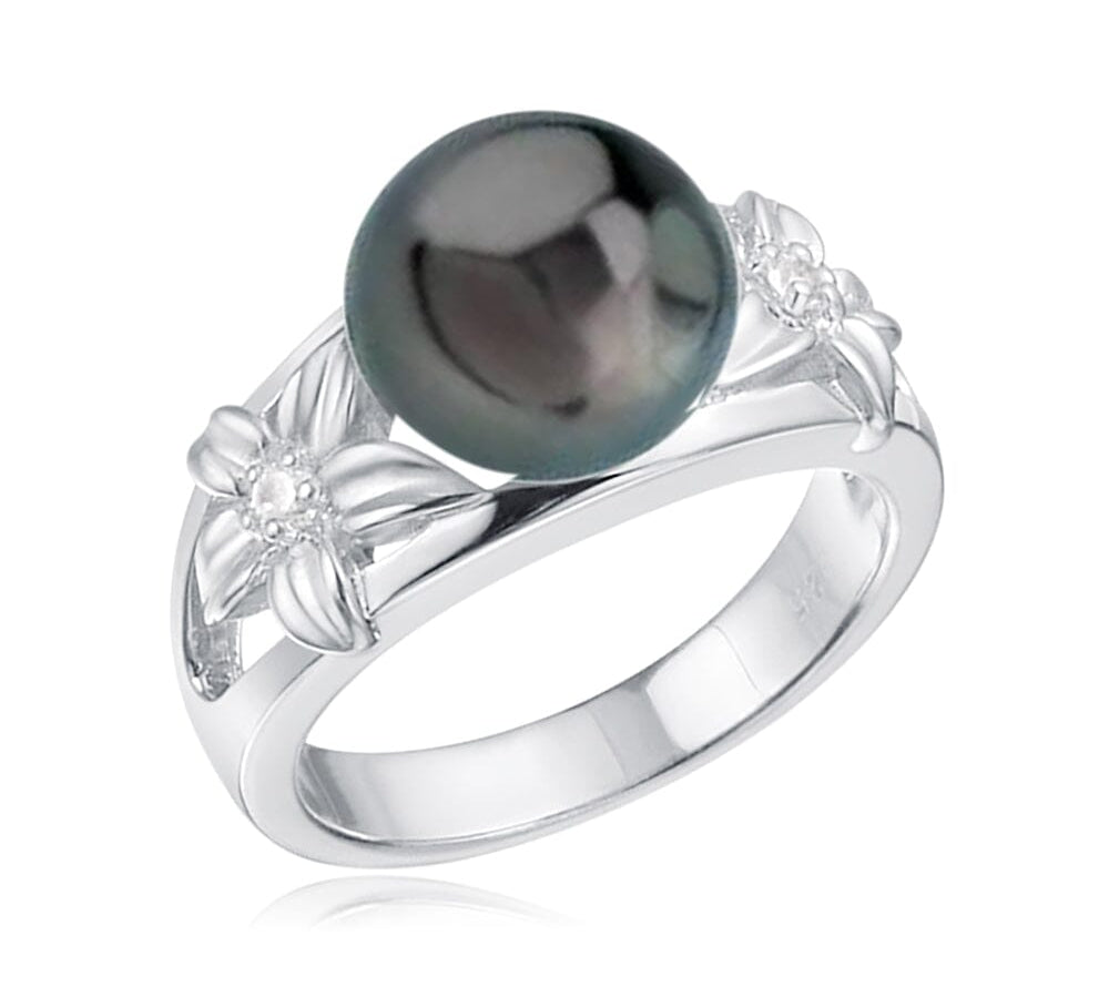 Pearl Pikake Ring Ring Island by Koa Nani Tahitian Pearl 