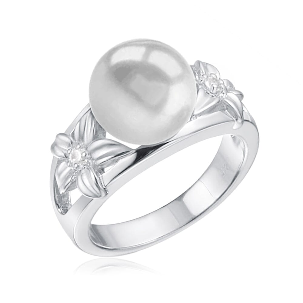 Pearl Pikake Ring Ring Island by Koa Nani Akoya Pearl 