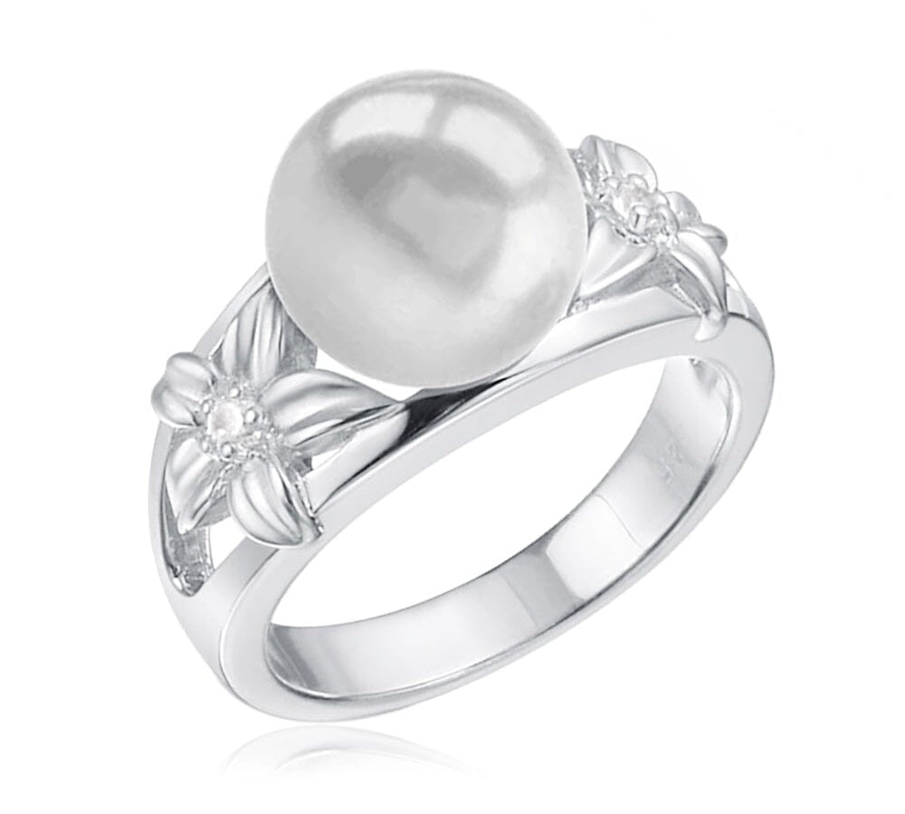 Pearl Pikake Ring Ring Island by Koa Nani Akoya Pearl 