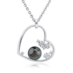 Pearl Plumeria Heart Pendant Pendant Island by Koa Nani Tahitian Pearl 