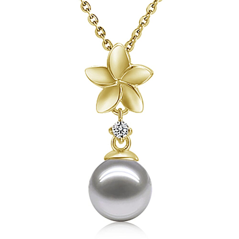 Pearl Plumeria Pendant Pendant Island by Koa Nani 