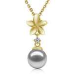 Pearl Plumeria Pendant Pendant Island by Koa Nani 