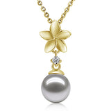 Pearl Plumeria Pendant Pendant Island by Koa Nani 