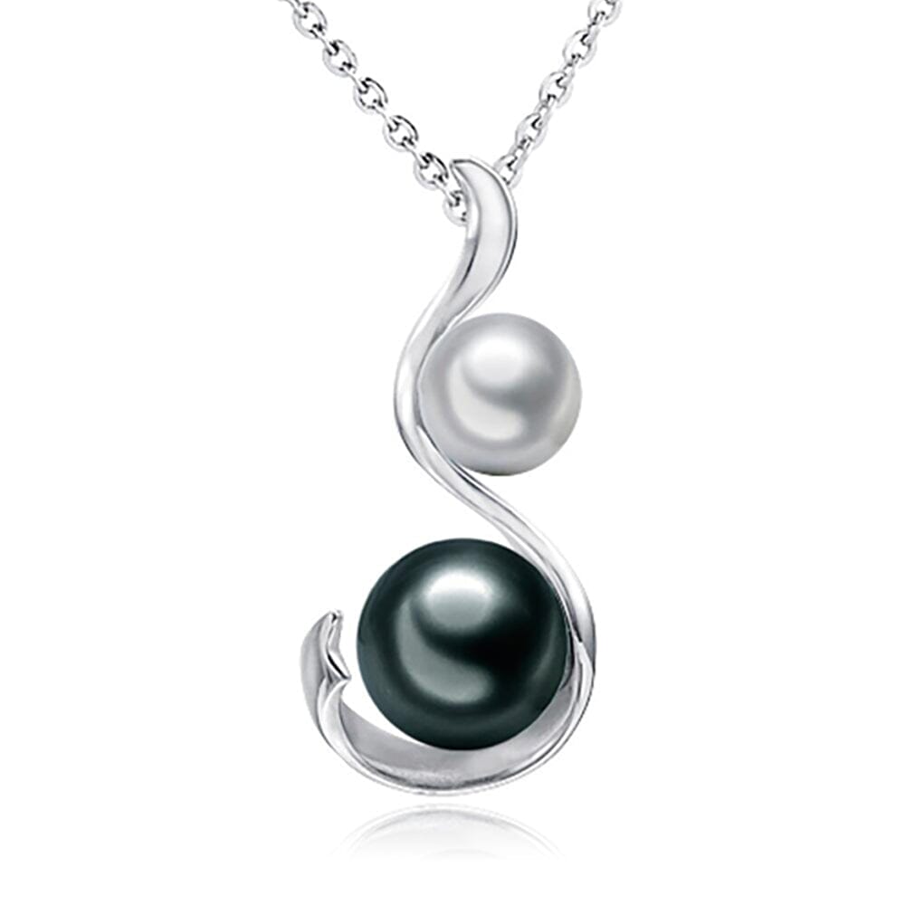 Pearl Ribbon Pendant Pendant Island by Koa Nani Akoya/Tahitian Pearl 