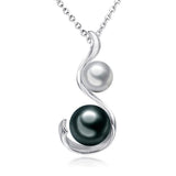 Pearl Ribbon Pendant Pendant Island by Koa Nani Akoya/Tahitian Pearl 