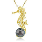 Pearl Seahorse Pendant Pendant Island by Koa Nani Tahitian Pearl 