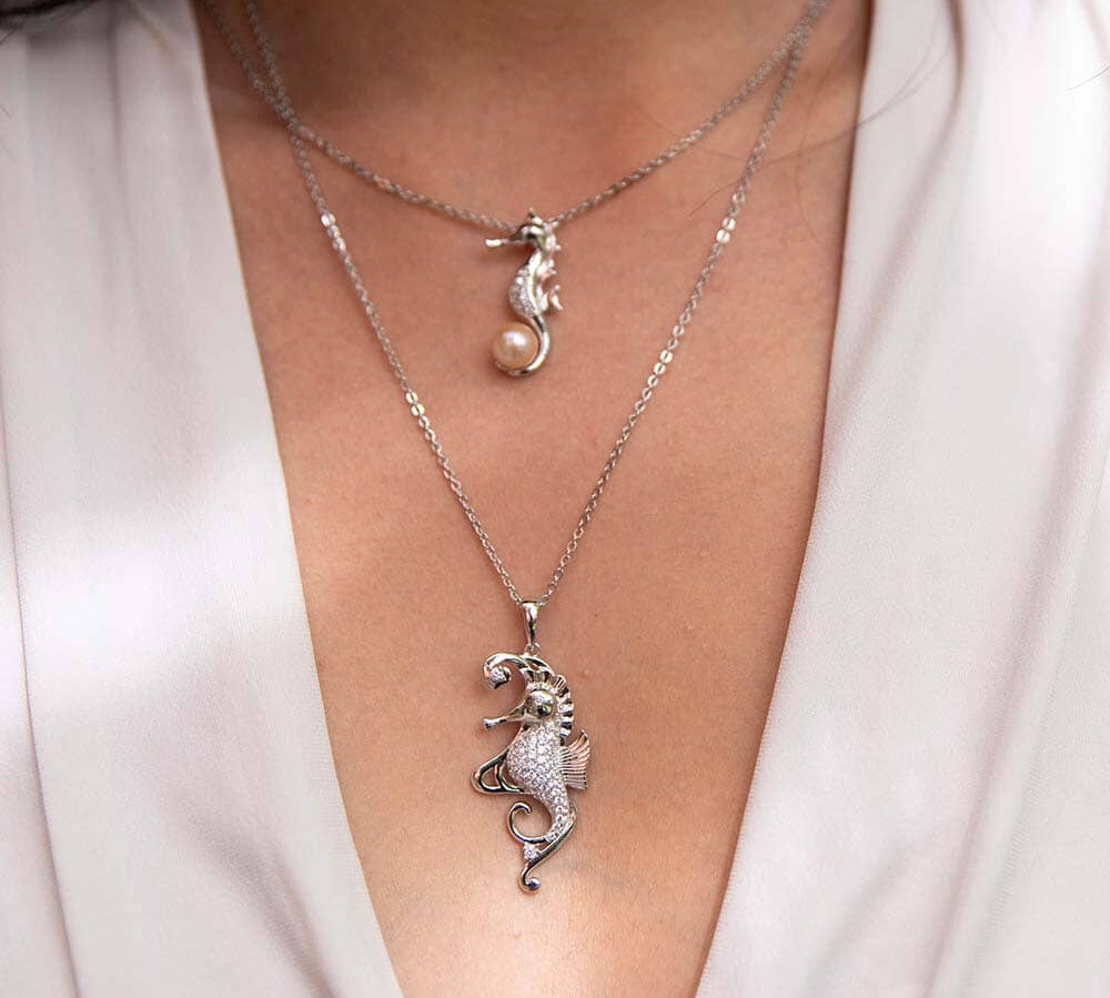 Pearl Seahorse Pendant Pendant Island by Koa Nani 
