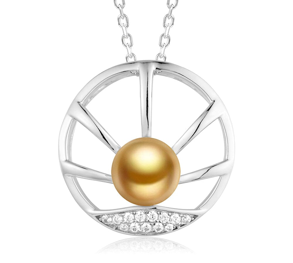 Pearl Sun Beams Eternity Pendant Pendant Island by Koa Nani Gold South Sea Pearl 