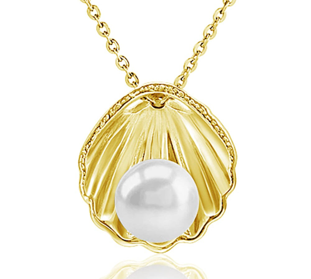 Pearl Surf Shell Pendant Pendant Island by Koa Nani Akoya Pearl 