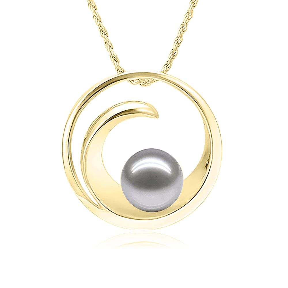 Pearl Wave Pendant Pendant Island by Koa Nani Akoya Pearl 