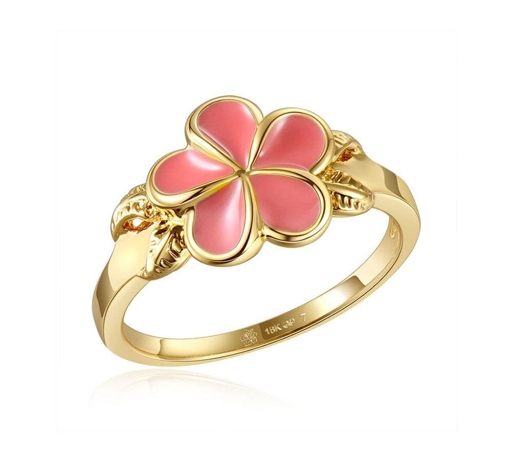 Pink Coral Grand Plumeria Ring Ring Island by Koa Nani 5 