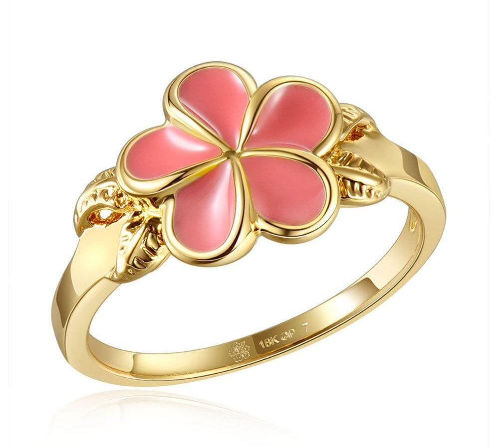 Pink Coral Grand Plumeria Ring Ring Island by Koa Nani 8 