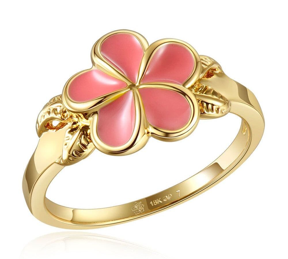 Pink Coral Grand Plumeria Ring Ring Island by Koa Nani 9 