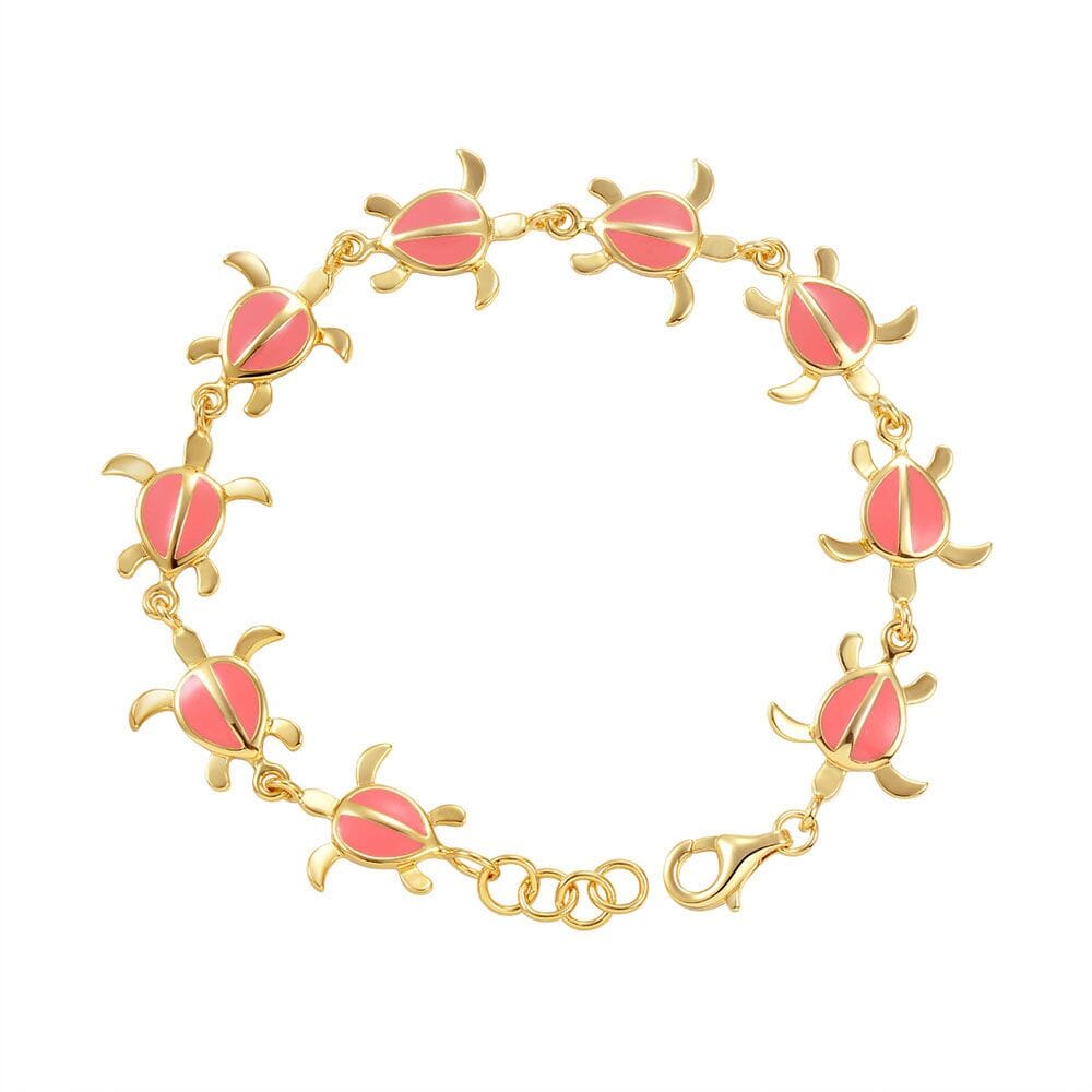 Pink Coral Honu Bracelet Bracelet Island by Koa Nani 