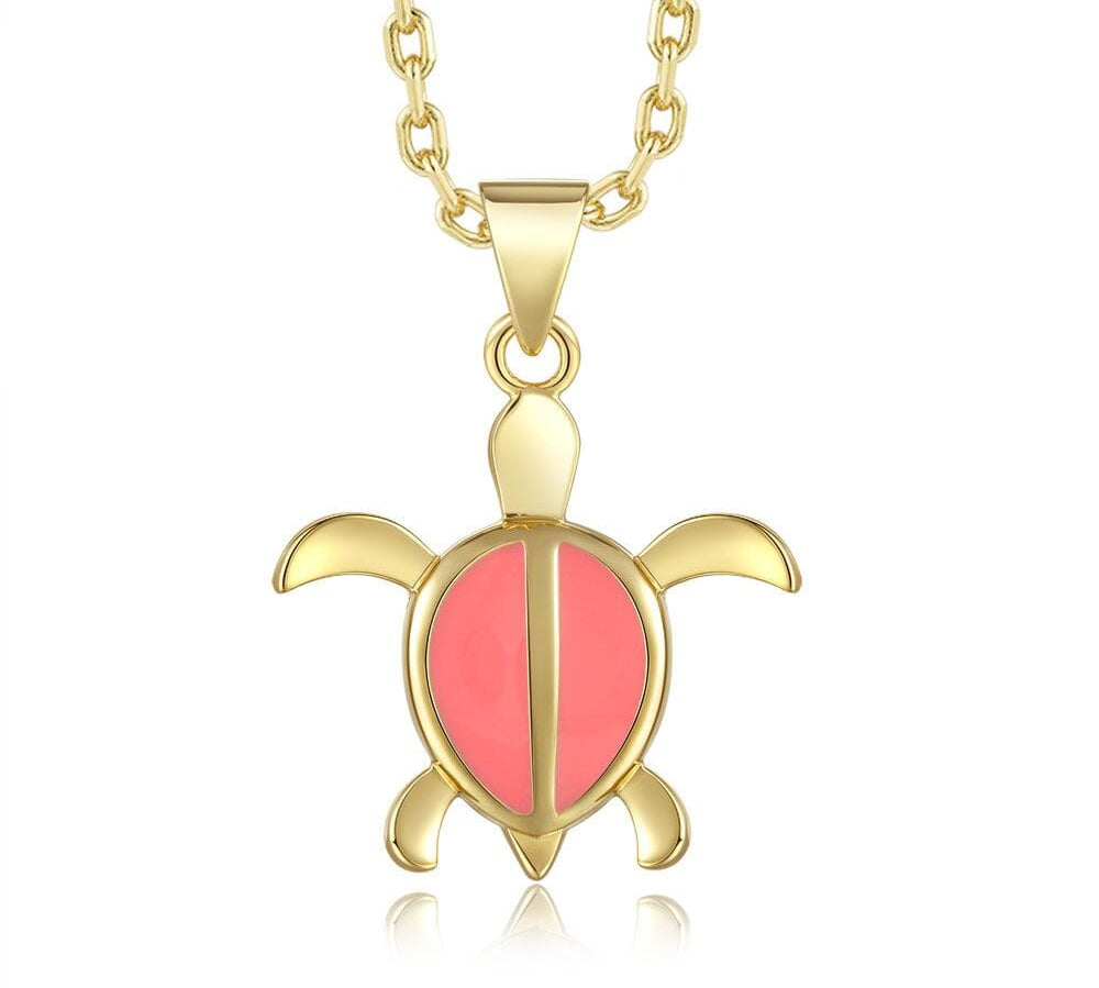 Pink Coral Honu Necklace Necklace Island by Koa Nani 