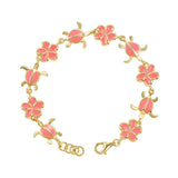 Pink Coral Pua and Honu Bracelet Bracelet Island by Koa Nani 