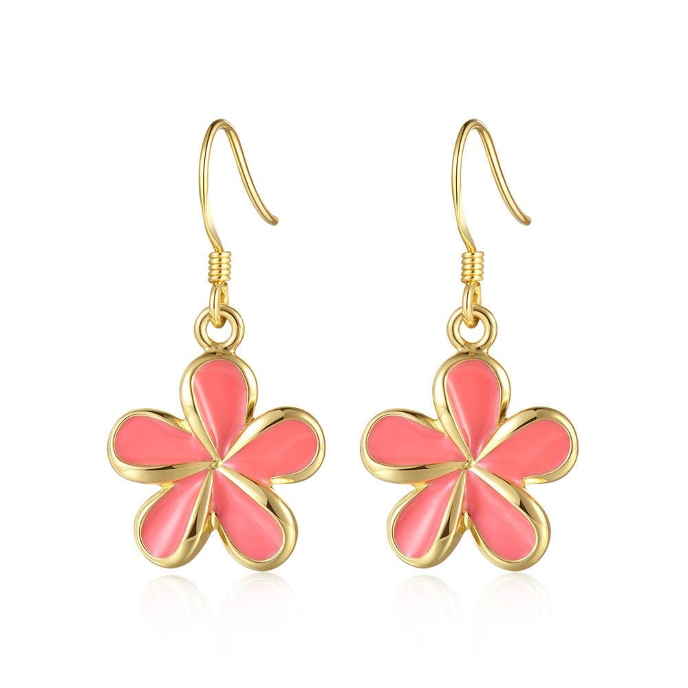 Pink Coral Pua Melia Hook Earrings Earrings Island by Koa Nani 18mm 