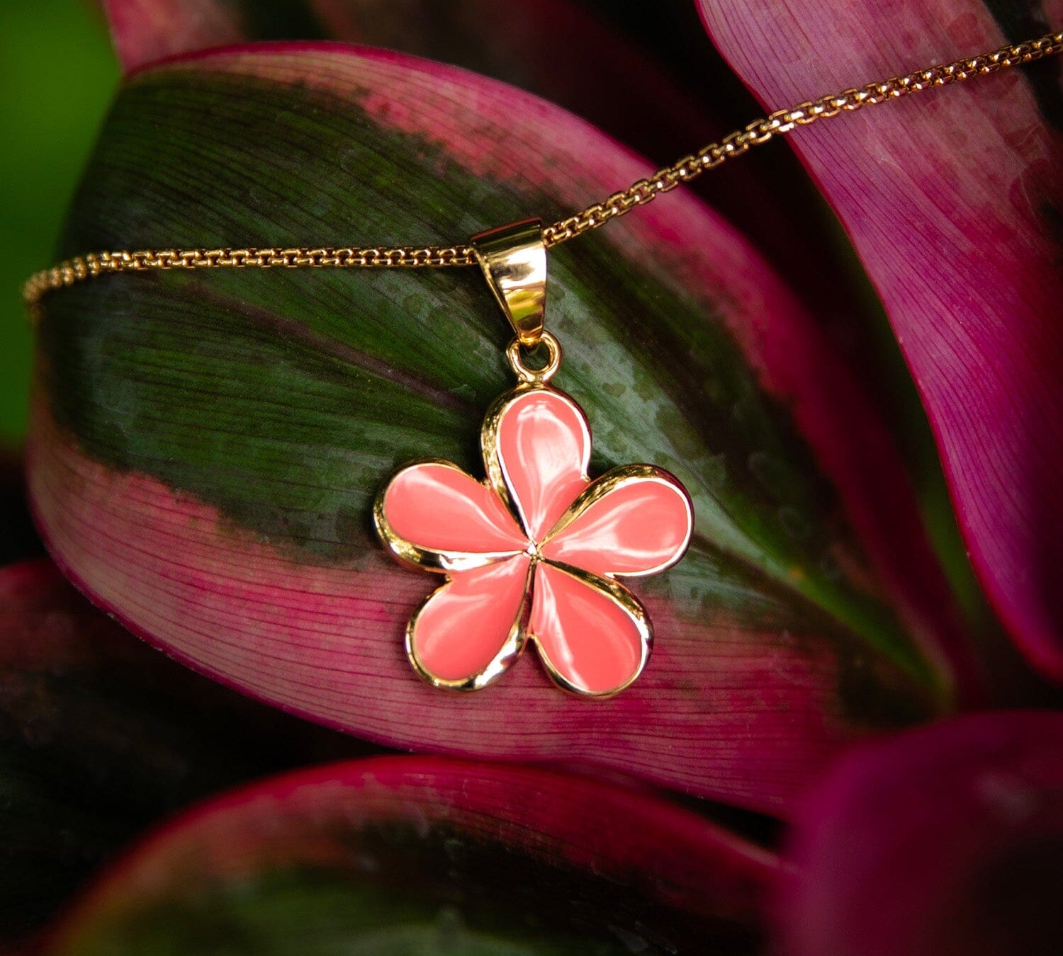 Pink Coral Pua Melia Necklace Necklace Island by Koa Nani 