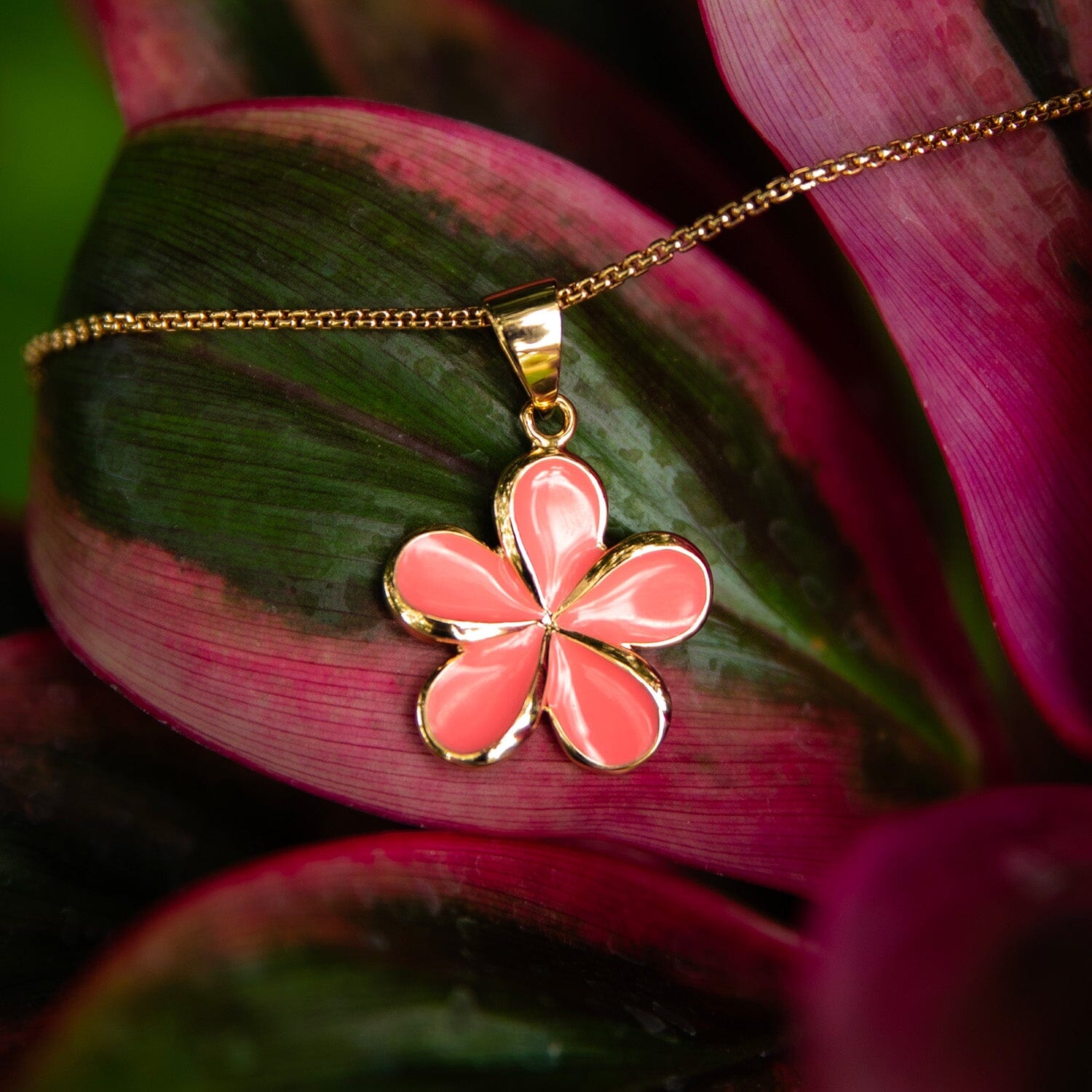 Pink Coral Pua Melia Necklace Necklace Island by Koa Nani 