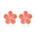 Pink Coral Pua Melia Stud Earrings Earrings Island by Koa Nani 14mm 