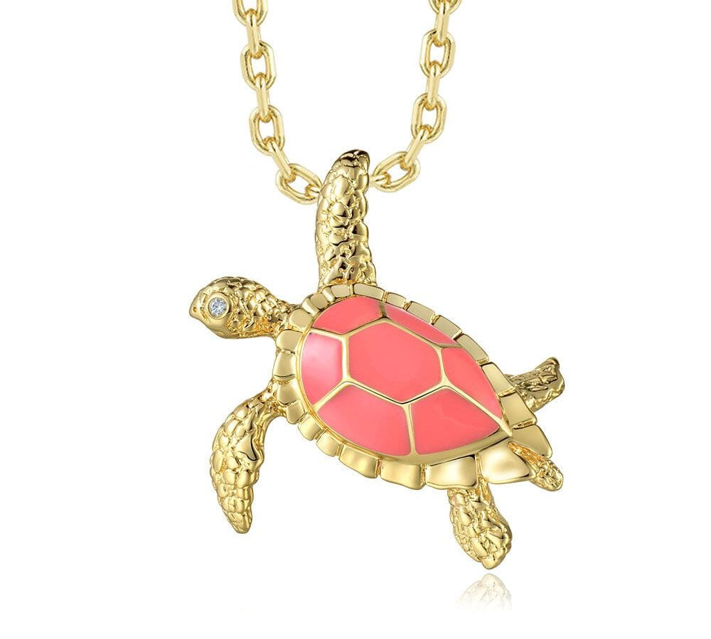 Pink Coral Waimanalo Honu Necklace Necklace Island by Koa Nani 