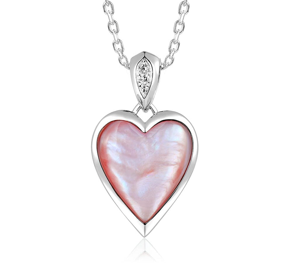 Pink Mother of Pearl Heart Pendant Pendant Island by Koa Nani 