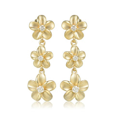 Plumeria Dangle Earrings Earrings Island by Koa Nani 