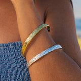 Plumeria Engraved Cuff Bangle Bangle Island by Koa Nani 