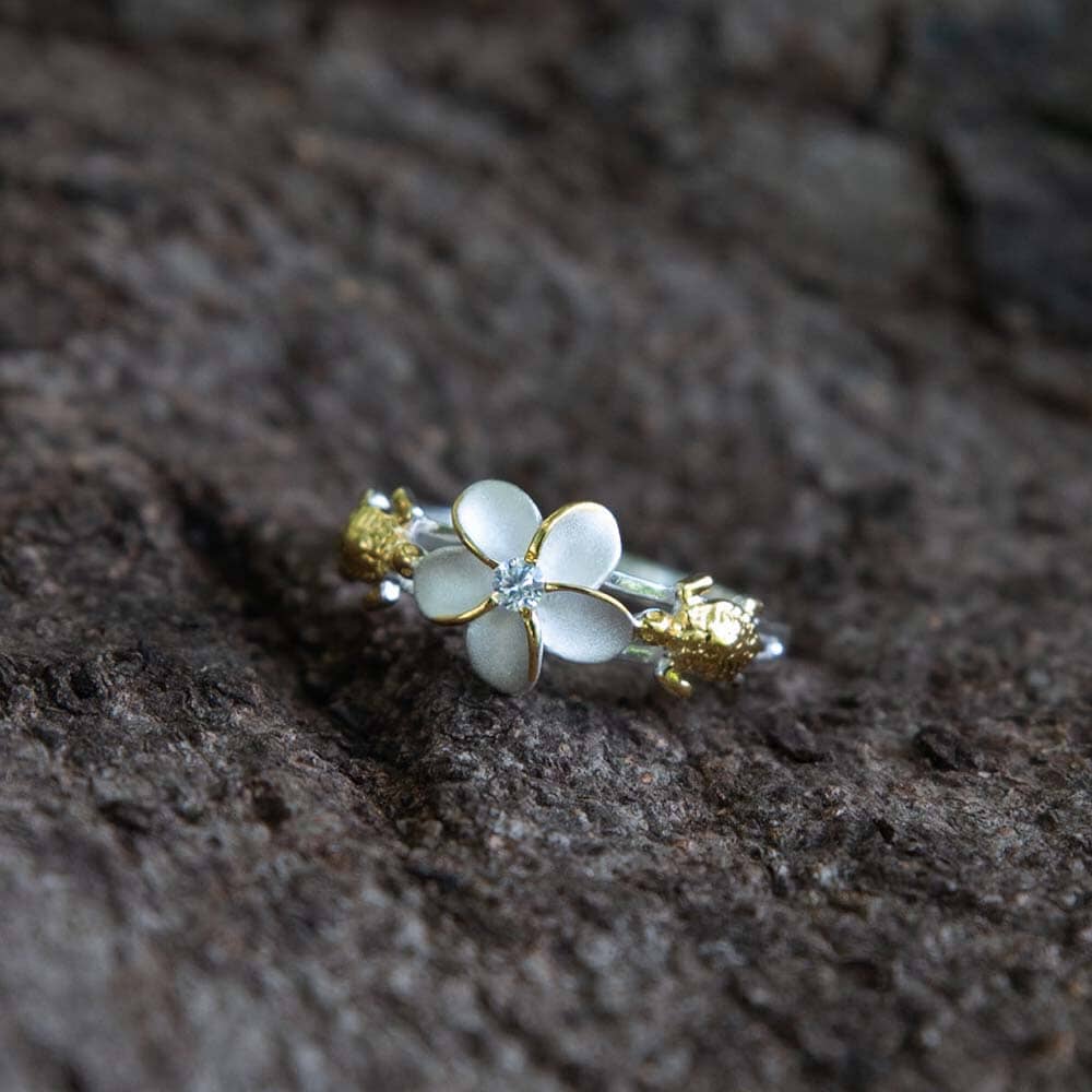 Plumeria & Honu Ring Ring Island by Koa Nani 