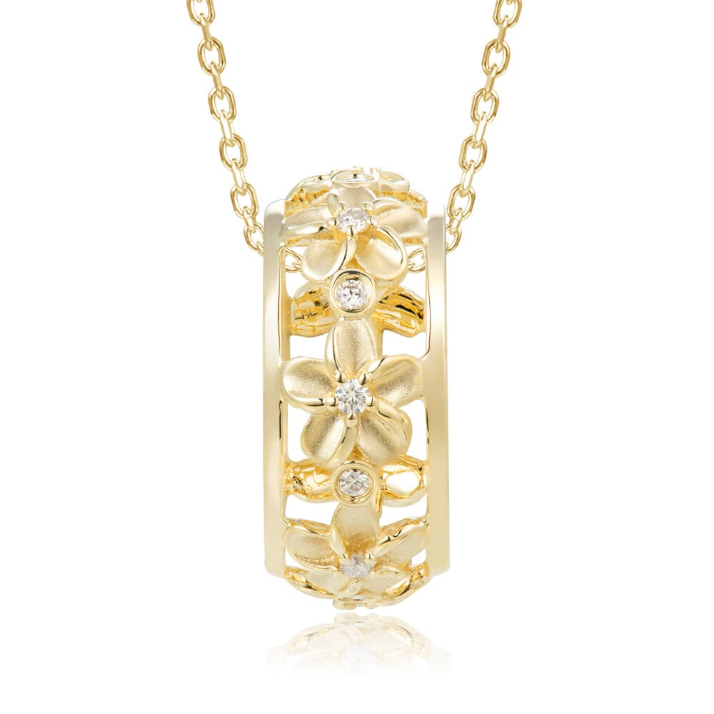 Plumeria Infinity Barrel Pendant Pendant Island by Koa Nani 