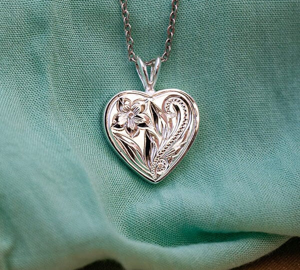 Plumeria Lani Heart Pendant Pendant Island by Koa Nani Classic 