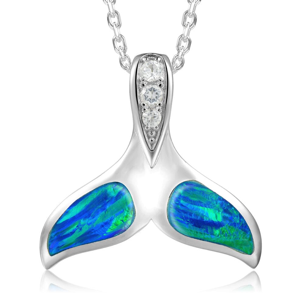 Prismé Opal Halona Whale Tail Pendant Pendant Island by Koa Nani 