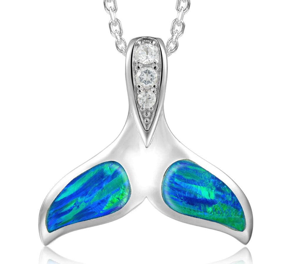 Prismé Opal Halona Whale Tail Pendant Pendant Island by Koa Nani 