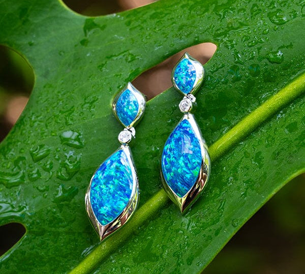 Prismé Opal Mandorla Earrings Earrings Island by Koa Nani 