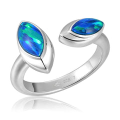 Prismé Opal Mandorla Peacock Open Ring Ring Island by Koa Nani 