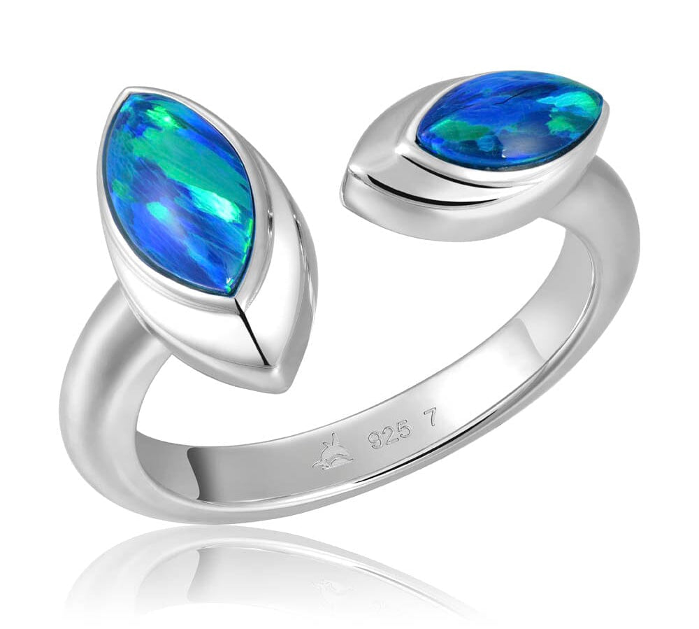 Prismé Opal Mandorla Peacock Open Ring Ring Island by Koa Nani 